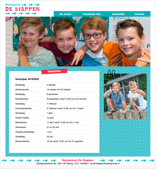 Website Basisschool De Stappen
